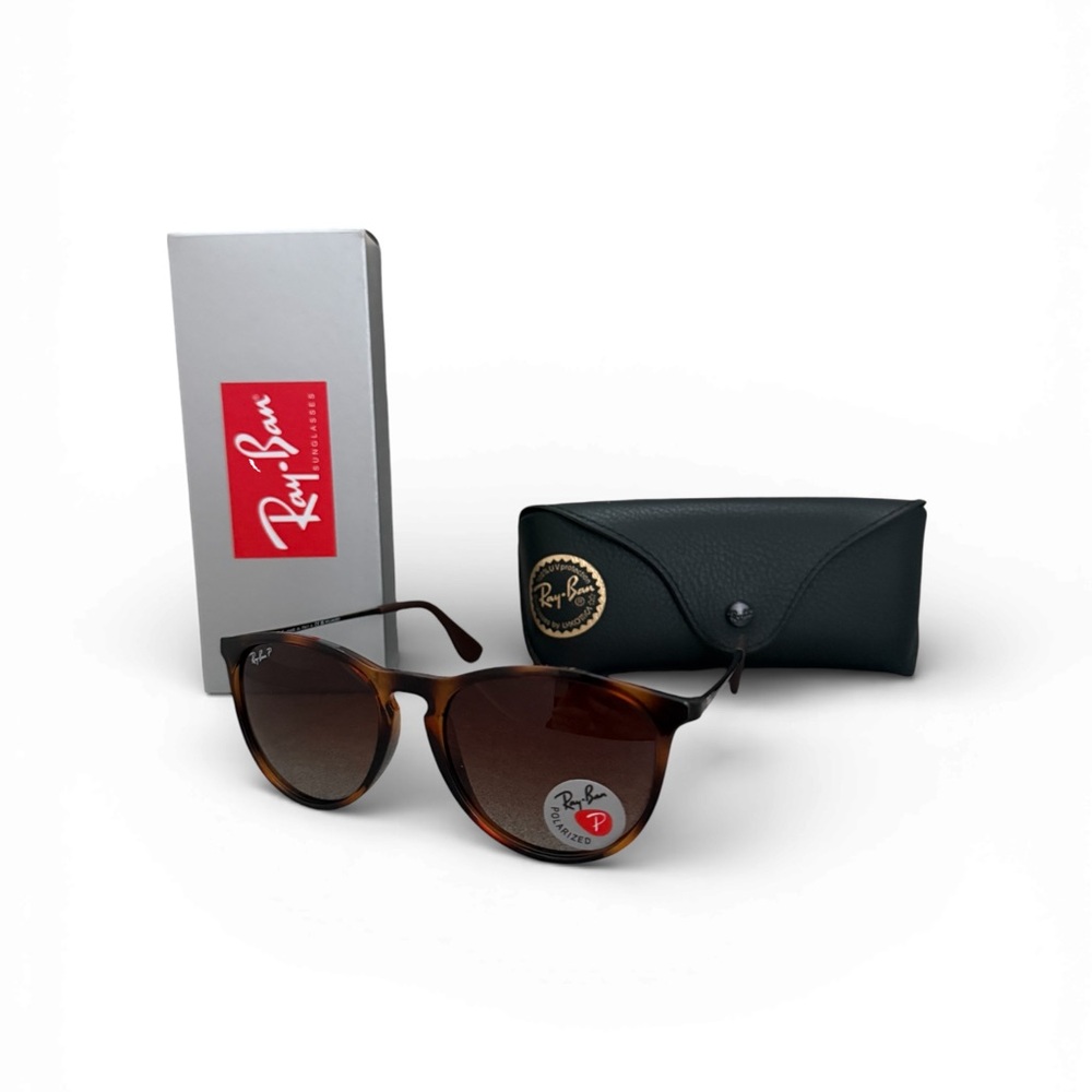 NIB Authentic Ray-Ban Erika Havana Brown Gradient Polarized Sunglasses